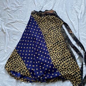 Reversible silk sari skirt
